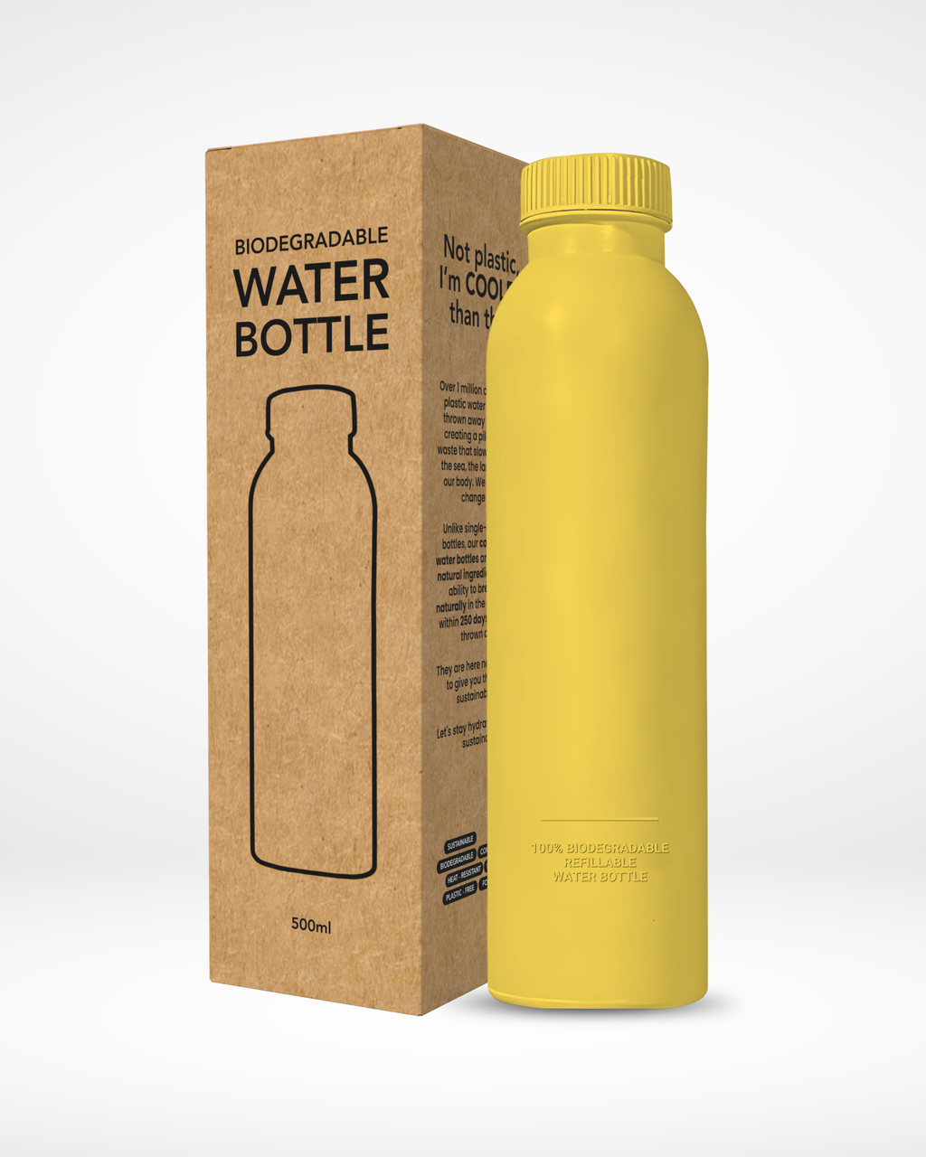 Yellow | Biodegradable Water Bottle