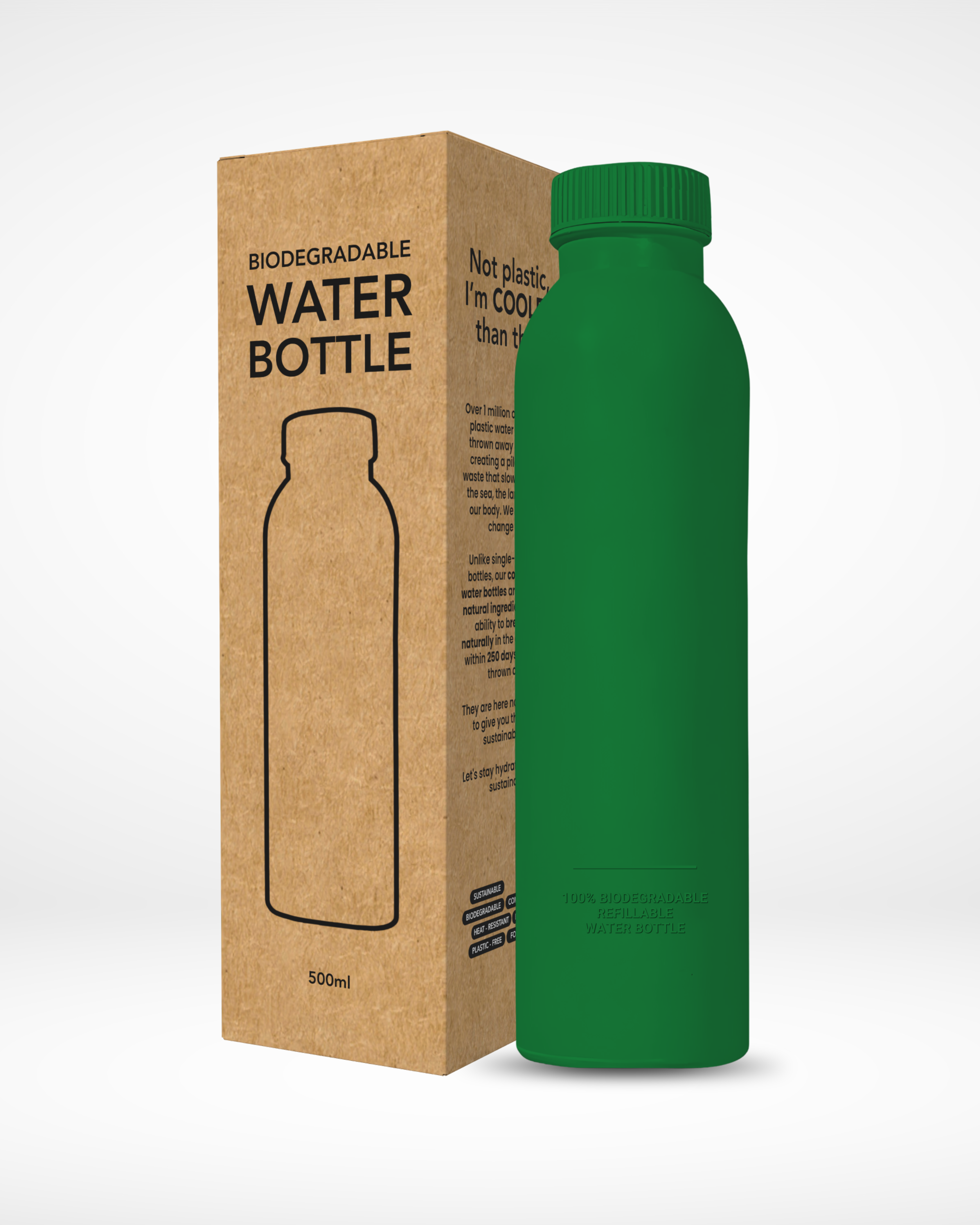 Green | Biodegradable Water Bottle
